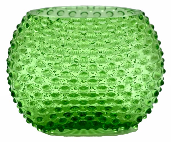 Sklárna Častolovice - Váza 15cm - Hobnail - Ananas - světle zelená