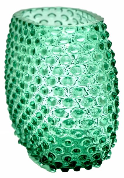 Sklárna Častolovice - Váza 15cm - Hobnail - Ananas - beryl