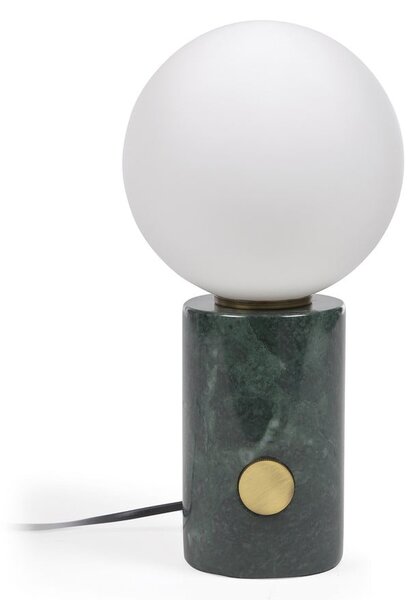 Zelená stolní lampa se skleněným stínidlem (výška 29 cm) Lonela – Kave Home