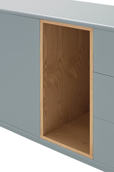 Modro-šedá nízká komoda 140x76 cm Corvo – Teulat