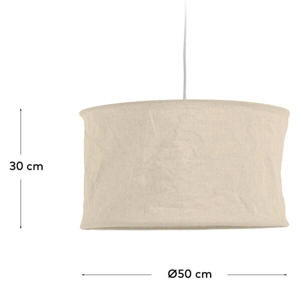 Béžové látkové stínidlo ø 50 cm Mariela – Kave Home