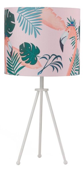 Stolní lampa Flamingo textilní stínidlo výška 57cm