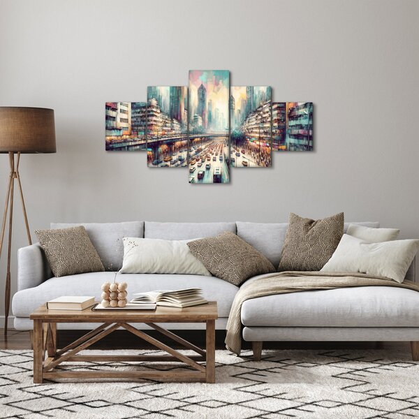 Obraz - Život velkoměsta (125x70 cm)
