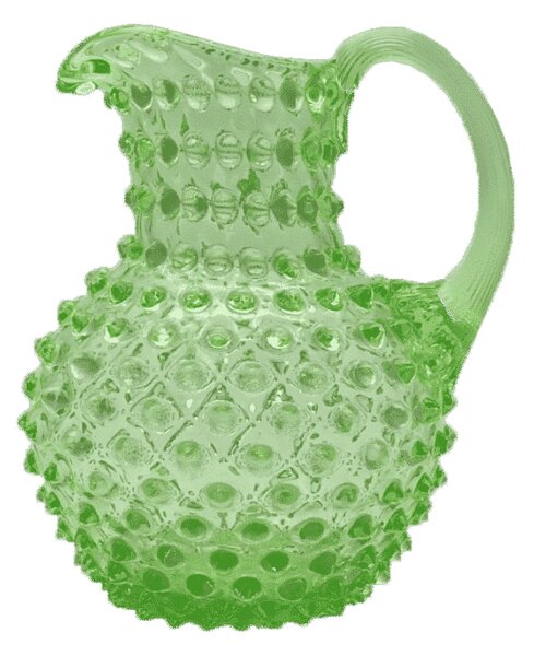 Sklárna Častolovice - Džbán 1l - Hobnail – Ananas – uranová zeleň