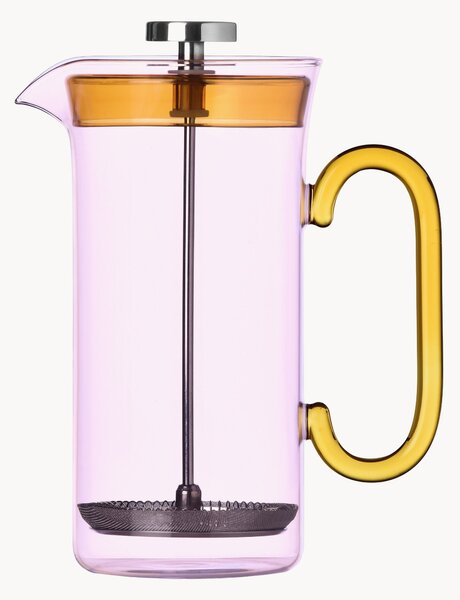 Ručně vyrobená french press konvička na kávu z borosilikátového skla Clarinette