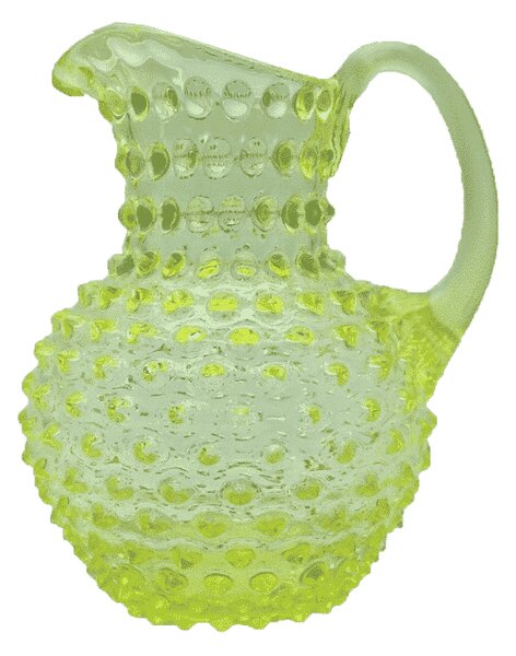 Sklárna Častolovice - Džbán 1l - Hobnail – Ananas – uranová žluť