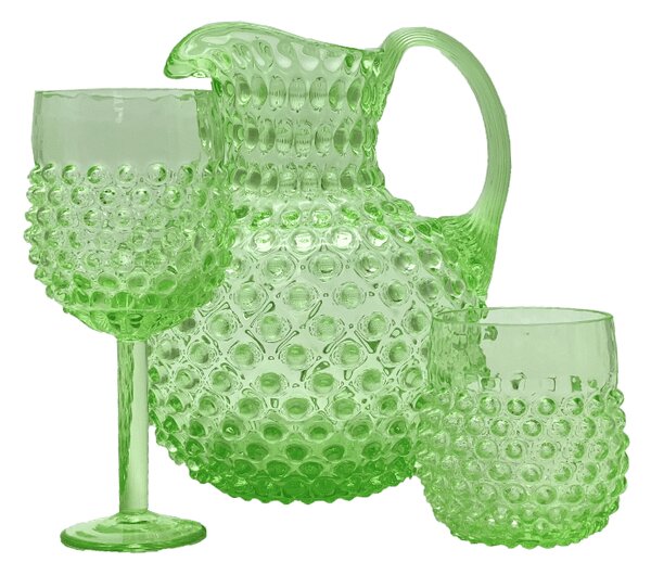Sklárna Častolovice - Džbán 2l - Hobnail – Ananas – uranová zeleň