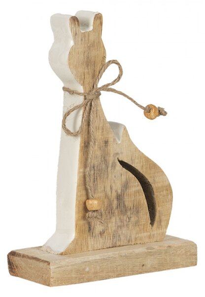 Dřevěná dekorace kočka – 11x3x16 cm