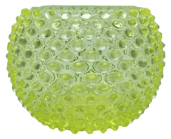 Sklárna Častolovice - Váza 18cm - Hobnail – Ananas - uranový beryl
