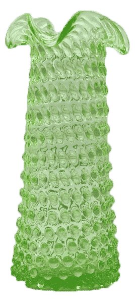 Sklárna Častolovice - Váza 28cm - Hobnail – Ananas – uranová zeleň