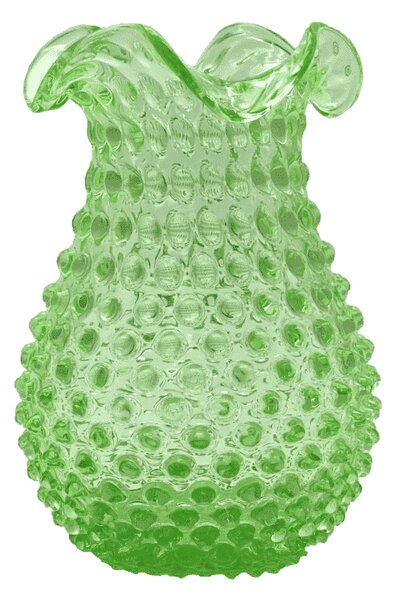 Sklárna Častolovice - Váza 21cm - Hobnail – Ananas – uranová zeleň