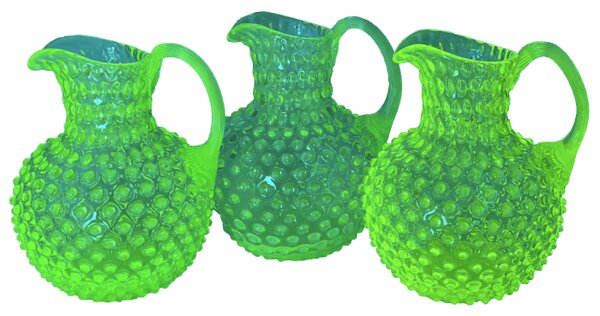 Sklárna Častolovice - Džbán 2l - Hobnail – Ananas – uranový beryl