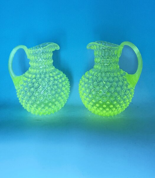 Sklárna Častolovice - Váza 28cm - Hobnail – Ananas – uranová zeleň