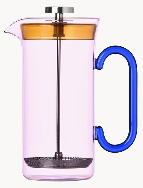 Ručně vyrobená french press konvička na kávu z borosilikátového skla Clarinette
