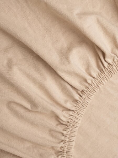 Jersey prostěradlo do postýlky s lycrou Deluxe 60 x 120 cm – béžové