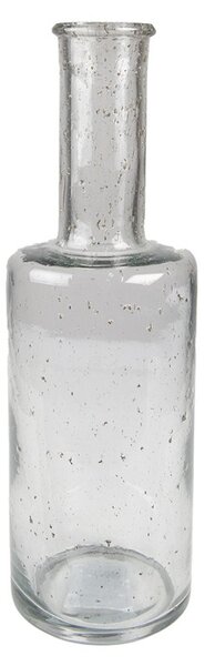 Skleněná transparentní foukaná váza Sandy – 11x34 cm
