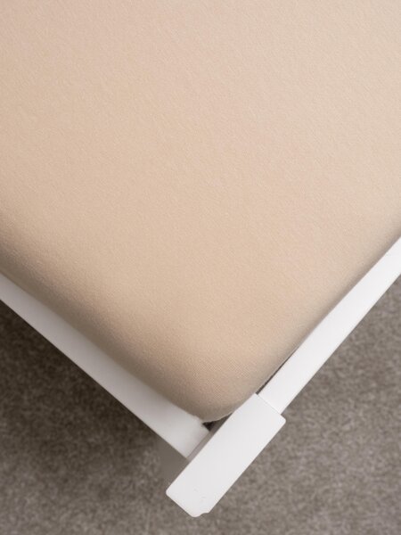 Jersey prostěradlo do postýlky s lycrou Deluxe 60 x 120 cm – béžové