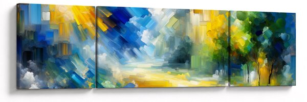 Obraz - Abstraktní slunečný den (170x50 cm)