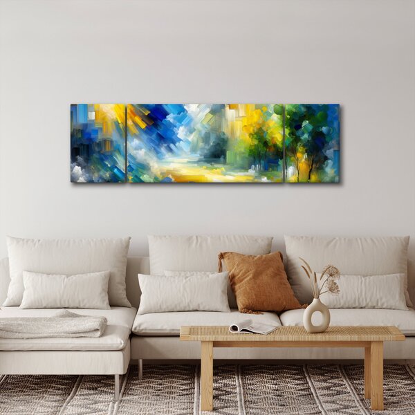 Obraz - Abstraktní slunečný den (170x50 cm)