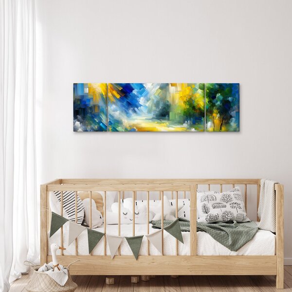 Obraz - Abstraktní slunečný den (170x50 cm)