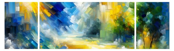 Obraz - Abstraktní slunečný den (170x50 cm)