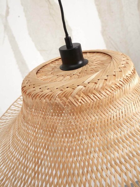 Stropní visící lampa ibiza l 65 x 20 cm přírodní