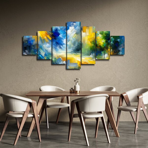 Obraz - Abstraktní slunečný den (210x100 cm)