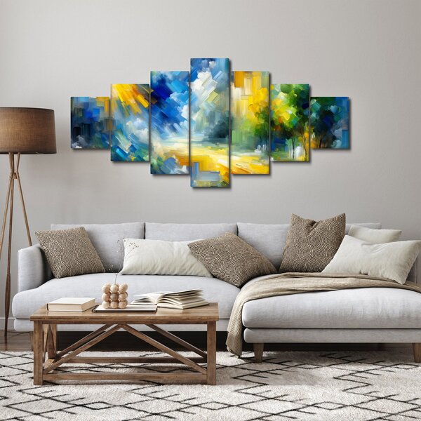 Obraz - Abstraktní slunečný den (210x100 cm)