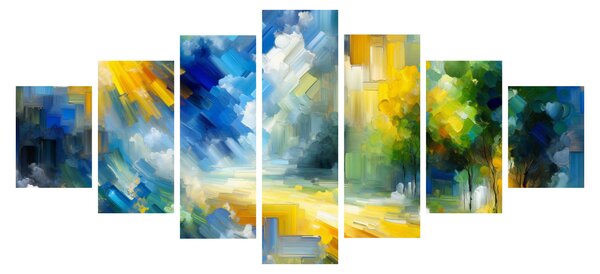 Obraz - Abstraktní slunečný den (210x100 cm)