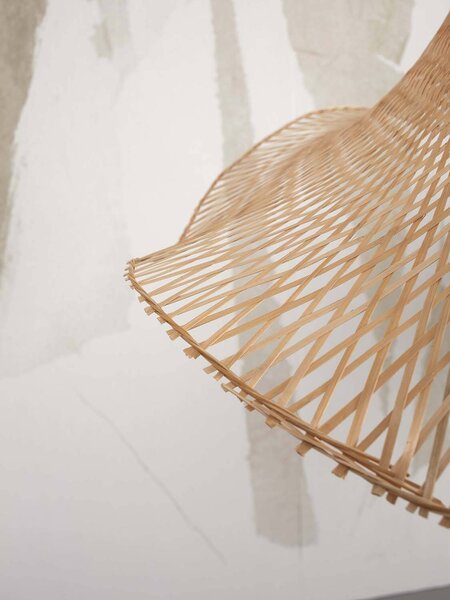 Stropní visící lampa ibiza l 65 x 20 cm přírodní