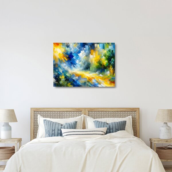 Skleněný obraz - Abstraktní slunečný den (70x50 cm)