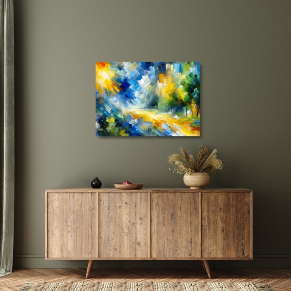 Skleněný obraz - Abstraktní slunečný den (70x50 cm)