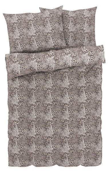 Livarno home Ložní povlečení Renforcé, 200 x 220 cm, 70 x 90 cm (květinová tmavě hnědá) (100386075001)