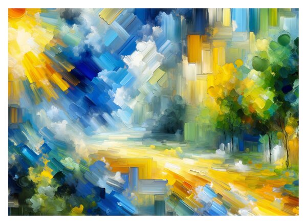 Obraz - Abstraktní slunečný den (70x50 cm)