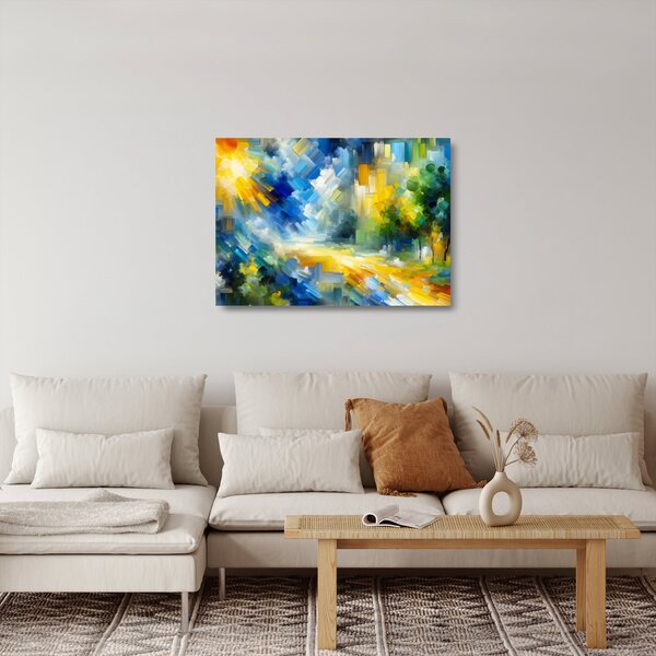 Skleněný obraz - Abstraktní slunečný den (70x50 cm)