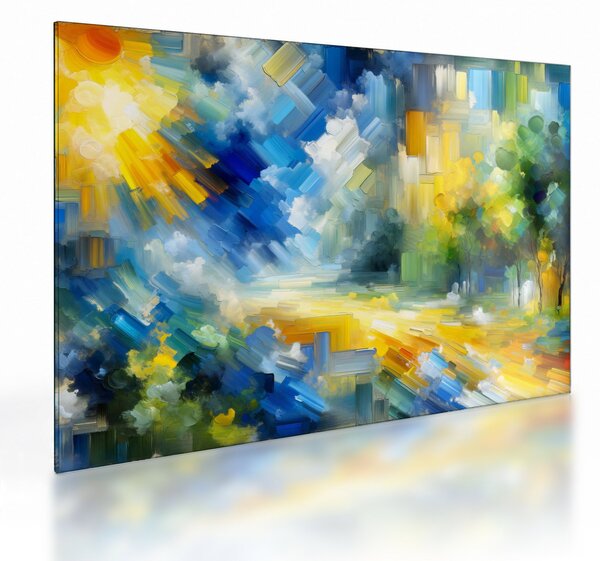 Skleněný obraz - Abstraktní slunečný den (70x50 cm)