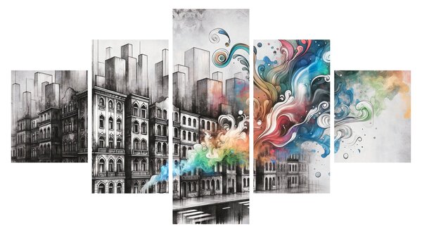 Obraz - Industriální život (125x70 cm)