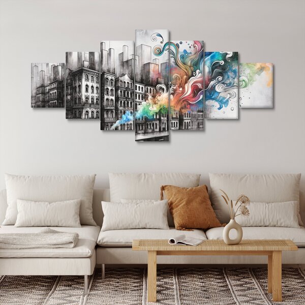 Obraz - Industriální život (210x100 cm)