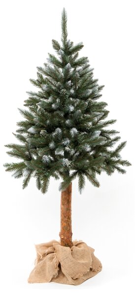 EmaHome Vánoční strom / stromek / stromeček MCHP11 zasněžený smrk na kmenu / 160 cm / umělý