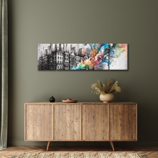 Obraz - Industriální život (170x50 cm)