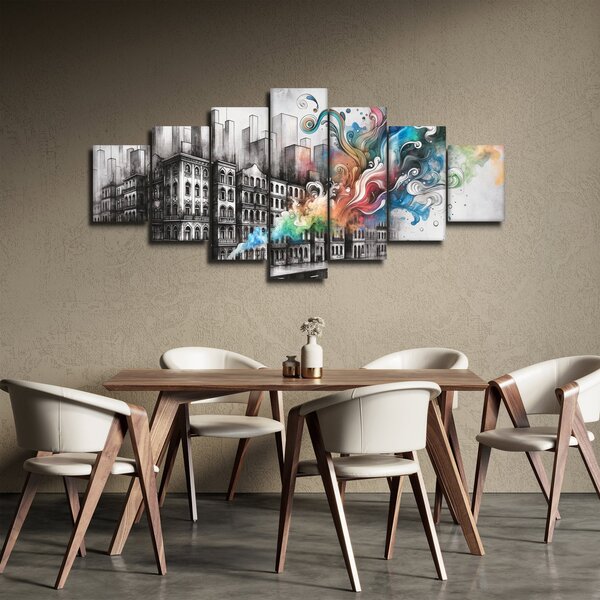 Obraz - Industriální život (210x100 cm)
