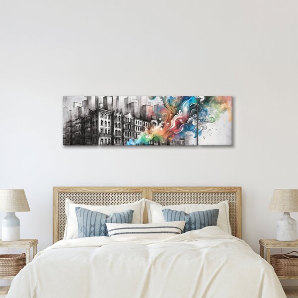 Obraz - Industriální život (170x50 cm)