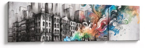 Obraz - Industriální život (170x50 cm)