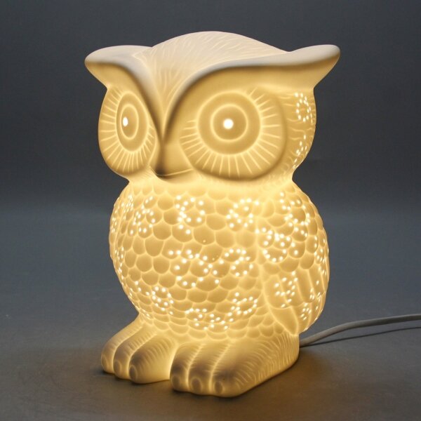 ONLI - Stolní lampa PORCELLANA 1xE14/6W/230V 25 cm sova