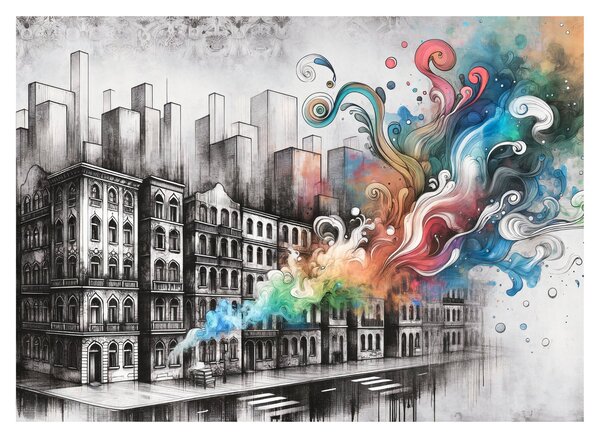 Obraz - Industriální život (70x50 cm)