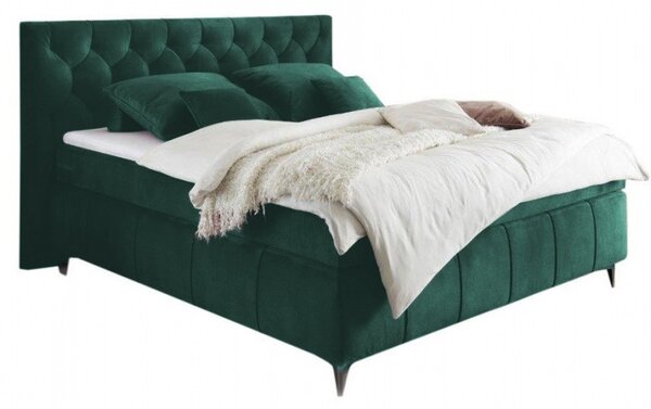 Hector Čalouněná postel Isabelle 180x200 lahvově zelená