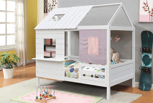 KONDELA Montessori postel, bílá, 90x200, BIBIANA