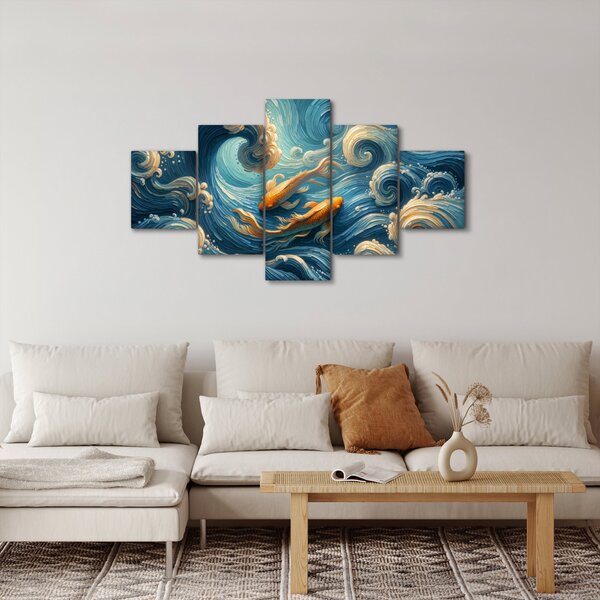 Obraz - Zlaté rybky (125x70 cm)