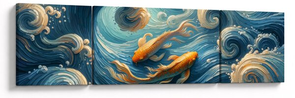 Obraz - Zlaté rybky (170x50 cm)