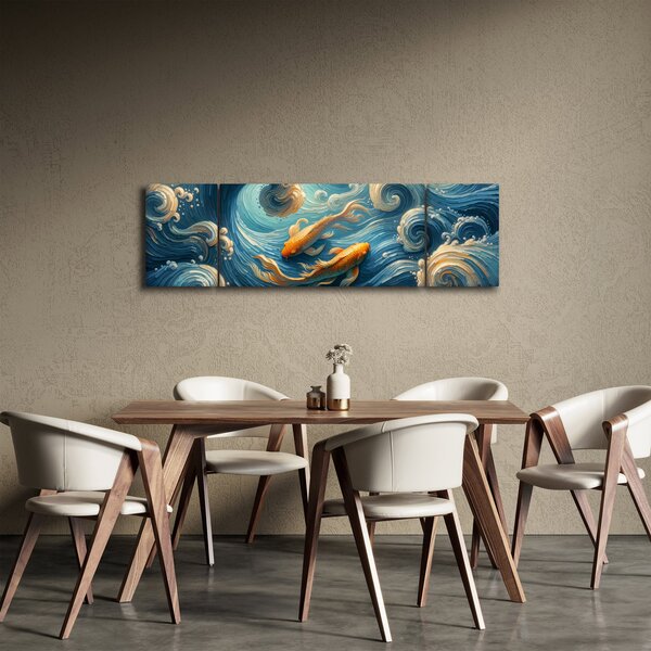Obraz - Zlaté rybky (170x50 cm)